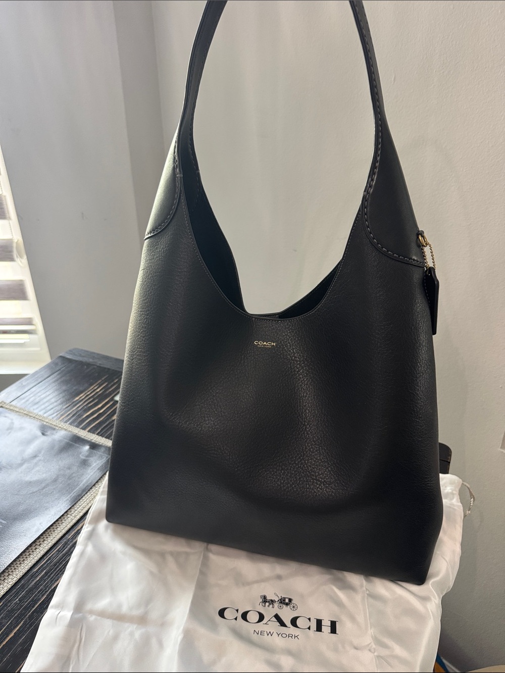 Coach Brooklyn Shoulder Bag 39 Large black Fits 15-inch laptop